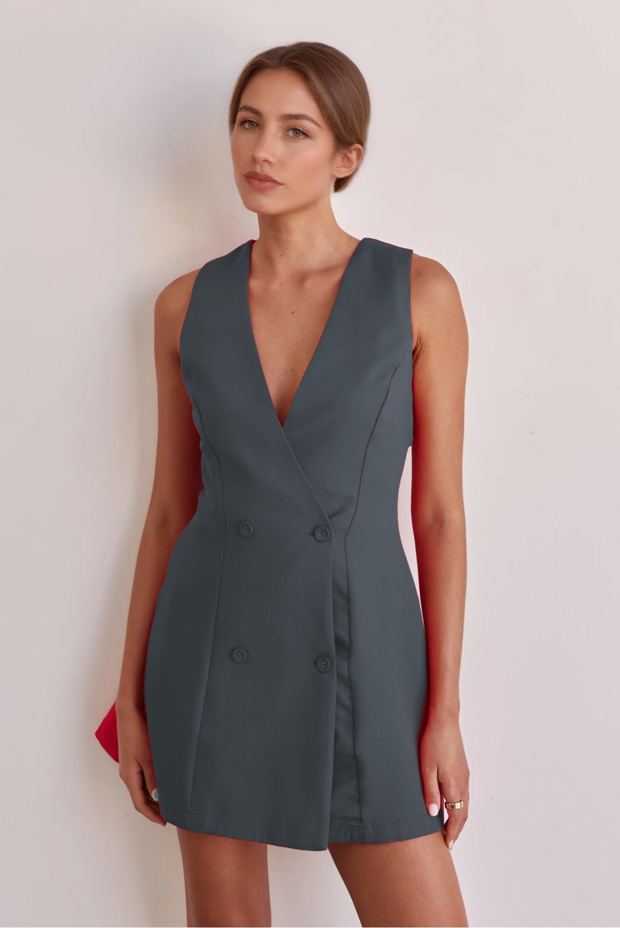 Office Chic Tailored Mini Dress