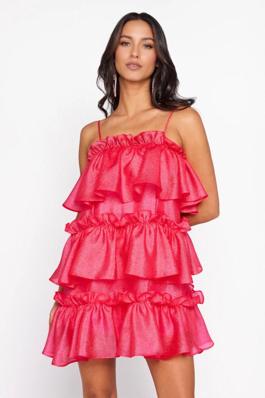 Towers Mini Dress Hot Pink