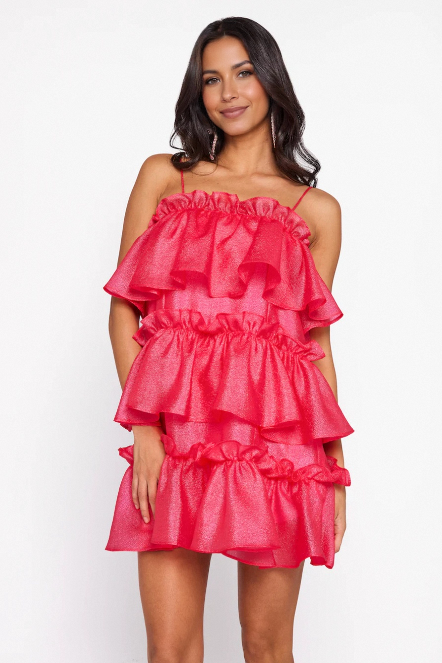Towers Mini Dress Hot Pink