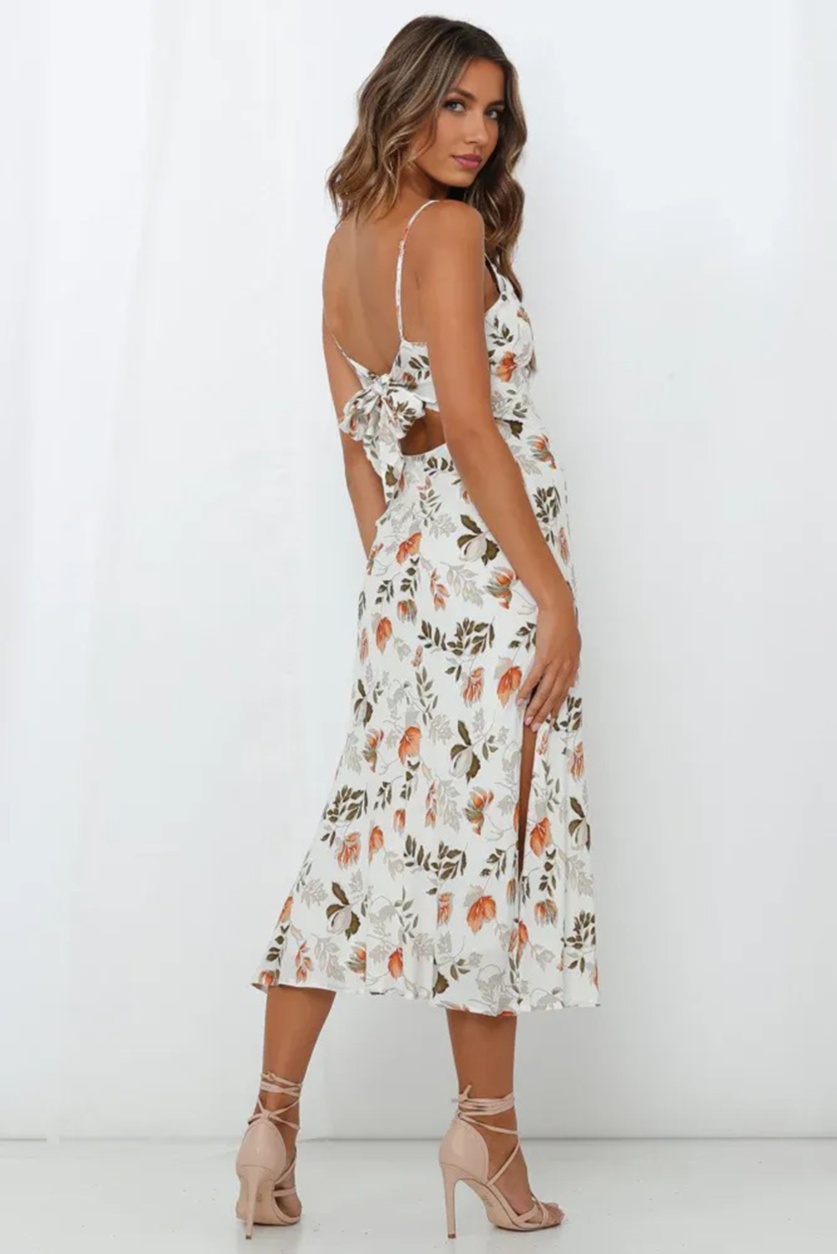 Stolen Kisses Midi Dress White
