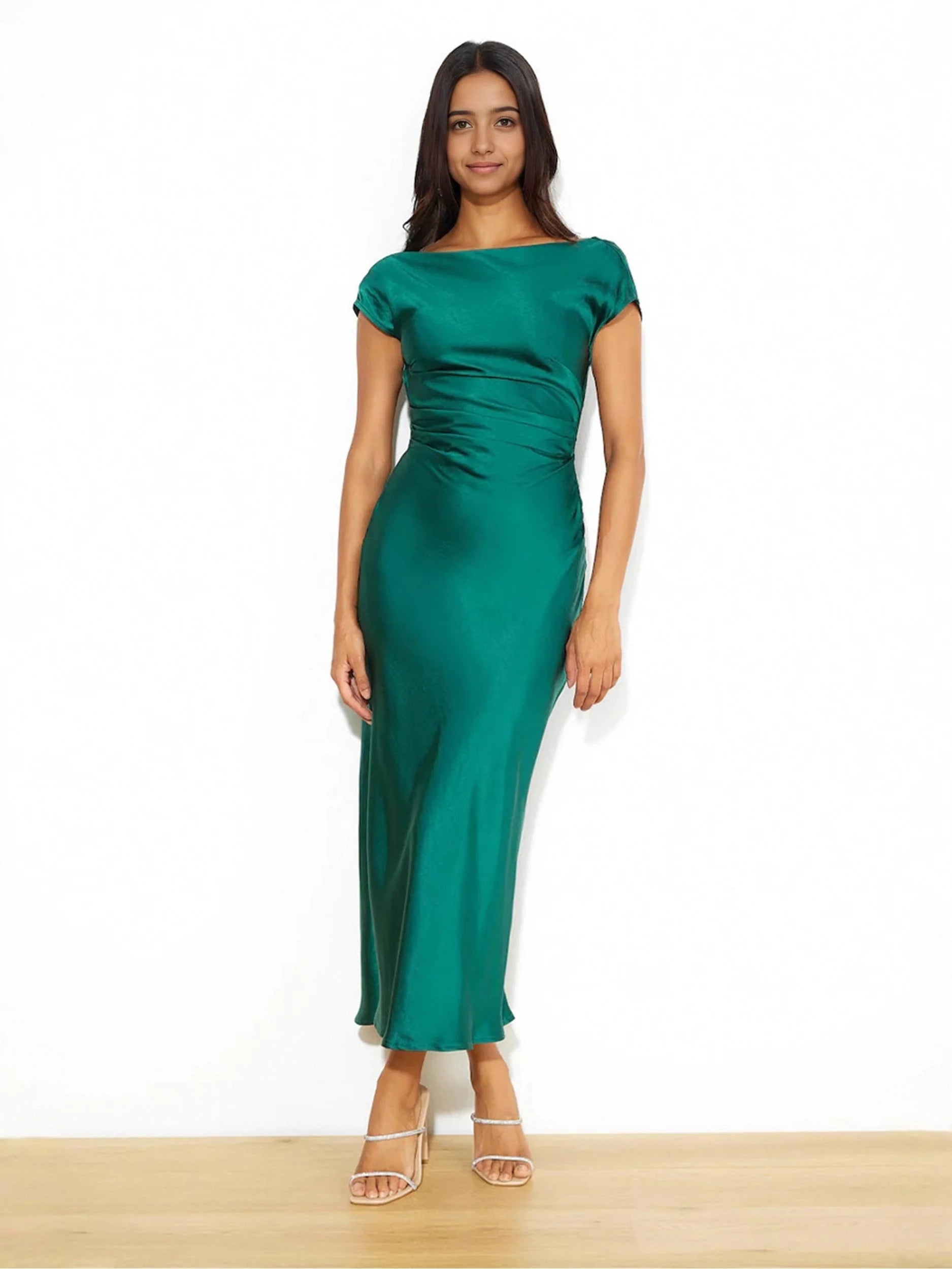Faithful Nights Satin Midi Dress