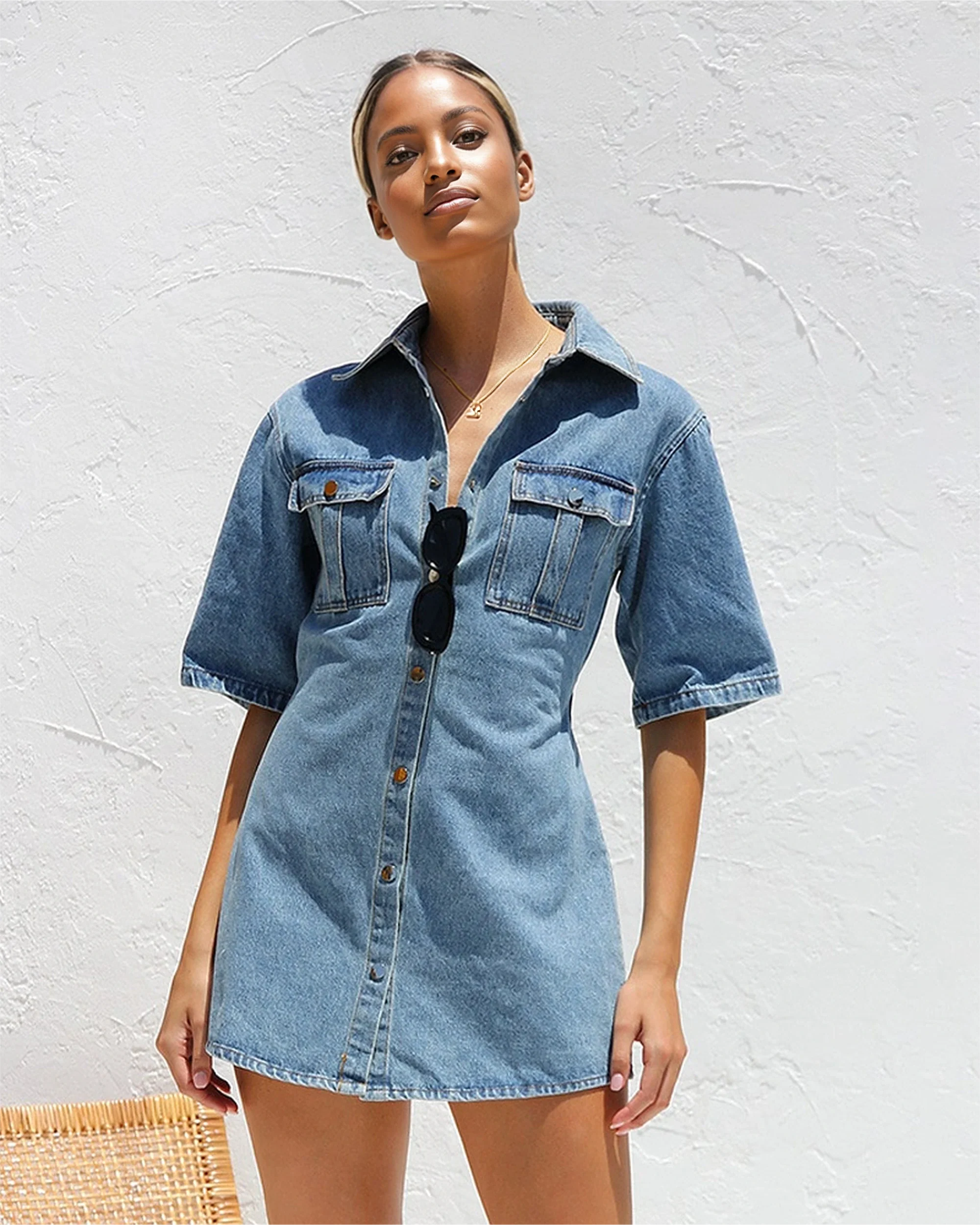 Hailey Denim Mini Dress